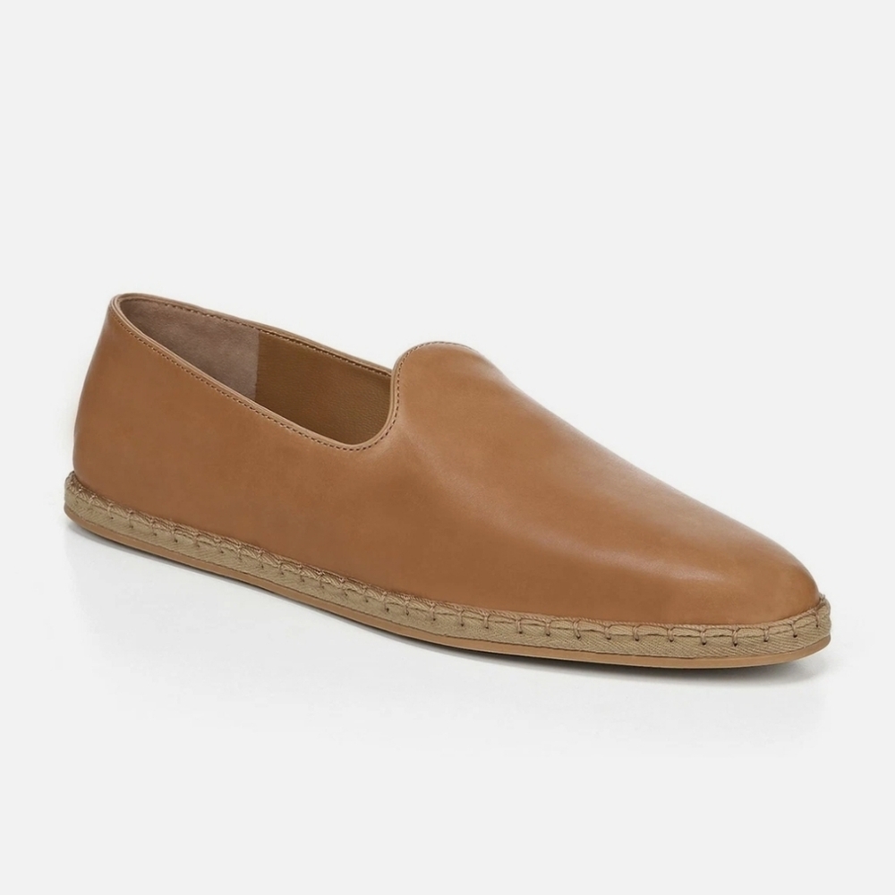 Vince Tan Soft Leather Malia Espadrille Size 9.5